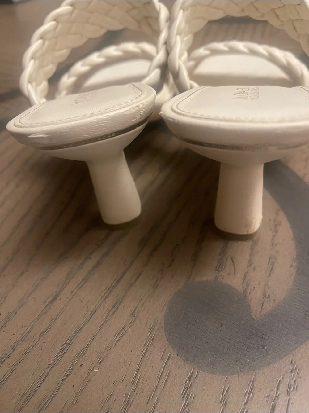 MICHAEL Michael Kors Cream Braided Double-Strap Slide Mules - Picture 3 of 3